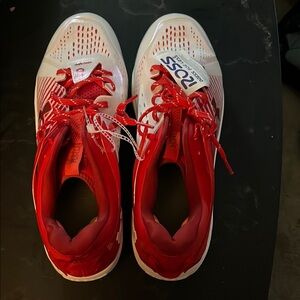 Nike Red and White Athletic Shoes cleats
